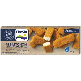 15 BASTONCINI FILETTI DI MERLUZZO 12CFX450GR