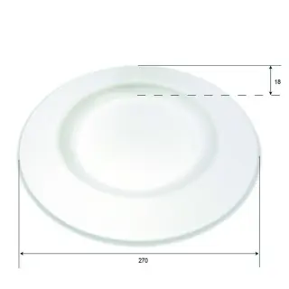 PIATTO TONDO POLPA 27 CM ELEGANCE 50PZ (SDG)