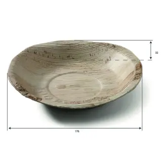 PIATTO TONDO PALMA 18CM 25PZ (SDG)