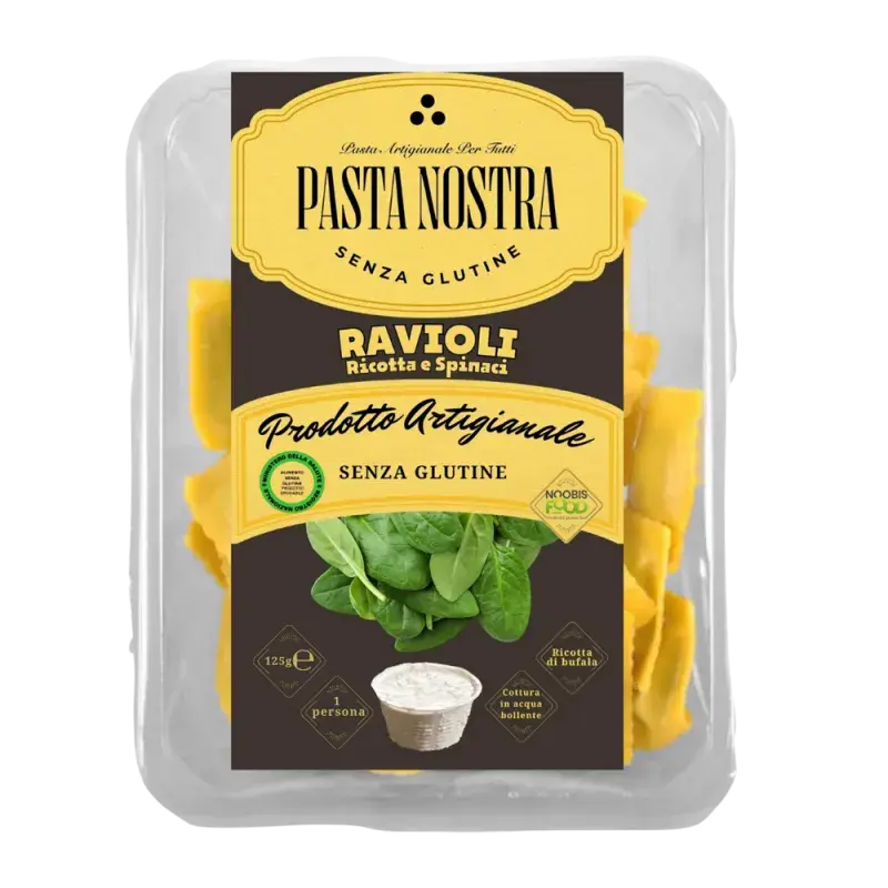 RAVIOLI RICOTTA/SPINACI S.GLUTINE 12pzX125gr(PH)