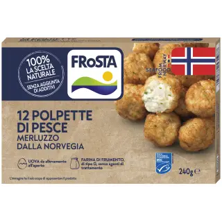 12 POLPETTE DI PESCE MERLUZZO NORVEGIA 8CFX240GR
