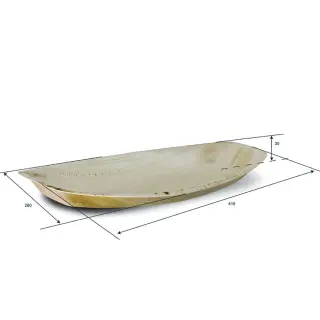 VASSOIO OVALE PALMA 41X28X3CM 25PZ (SDG)