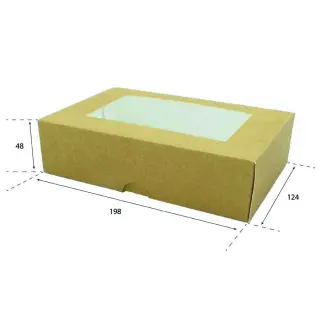 ASTUCCIO SUSHI 198X124X48 AVANA FINESTRATO 25PZ