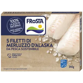 5 FILETTI MERLUZZO D'ALASKA 10CFX340GR
