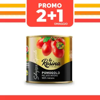 PROMO POMODORI PELATI POMOGOLD 6pzX2,5kg 2+1