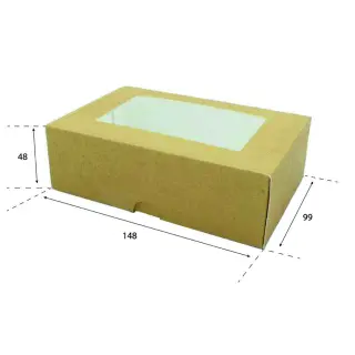 ASTUCCIO SUSHI 148X99X48 AVANA FINESTRATO 25PZ