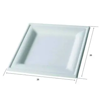 PIATTO QUADRATO POLPA KARO BASIC 26X26CM 50PZ (SDG