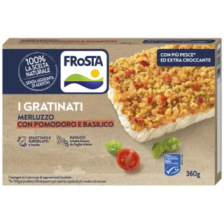 MERLUZZO GRATINATO POMODORO E BASILICO 10CFX360GR