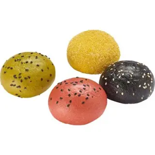 MINI BUNS GIALLO/VERDE/NERO/ROSSO 25GR 2,5KG(FD)