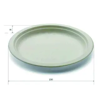 PIATTO TONDO IN POLPA 23CM 50PZ (SDG)