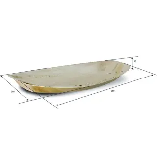 VASSOIO OVALE PALMA 36X25CM 25PZ (SDG)