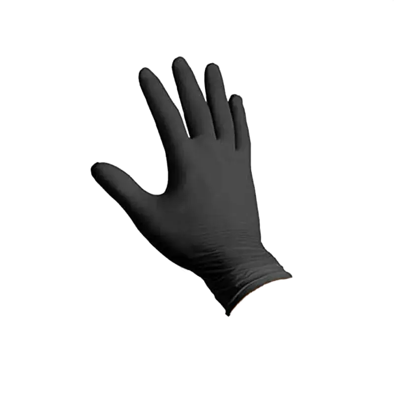 GUANTI NERI NITRYL DERM 100pz L