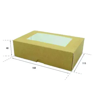 ASTUCCIO SUSHI 168X113X48 AVANA FINESTRATP 25PZ