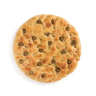 FOCACCIA MONTANARA CON OLIVE VERDI