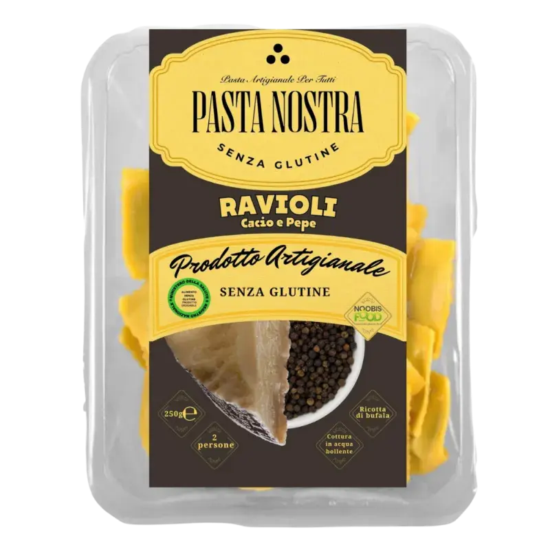 RAVIOLI CACIO E PEPE S.GLUTINE 12pzX125gr(PH)