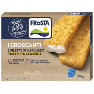 2 FILETTI DI MERLUZZO CROCCANTE 8CFX240GR